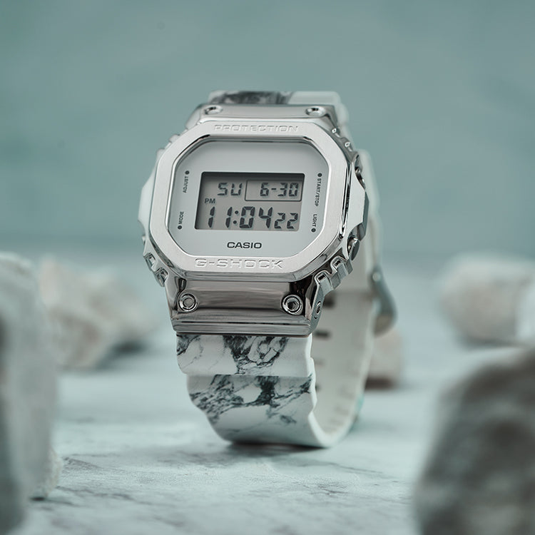 CASIO G-Shock Square 'White SIlver' GM-5600MA-7PRM