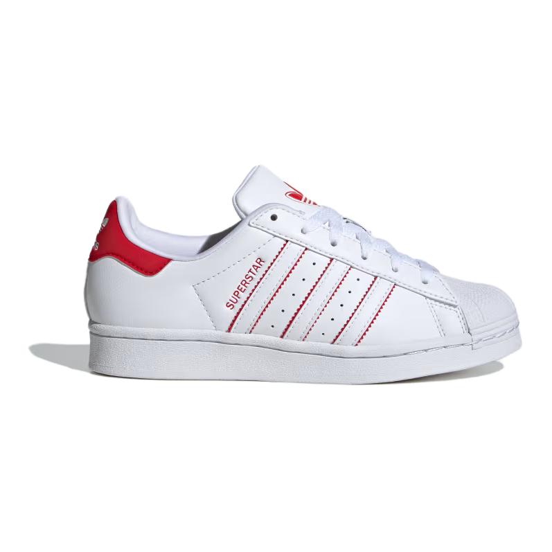 (GS) adidas Superstar 'Cloud White Better Scarlet' IE0279