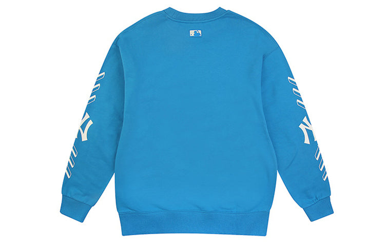 MLB Athleisure Casual Sports Round Neck Long Sleeves Unisex Blue 31MTS1011-50U