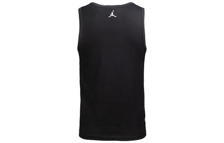 Men's Air Jordan Logo Printing Solid Color Round Neck Sleeveless Vest Black 615097-010