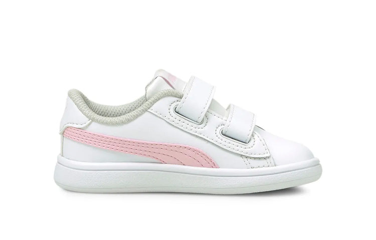 (TD) PUMA Smash v2 Leather Velcro 'White Pink Lady' 365174-28