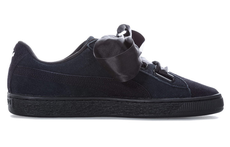 (WMNS) PUMA Suede Heart Pebble Shoes Black 365210-04