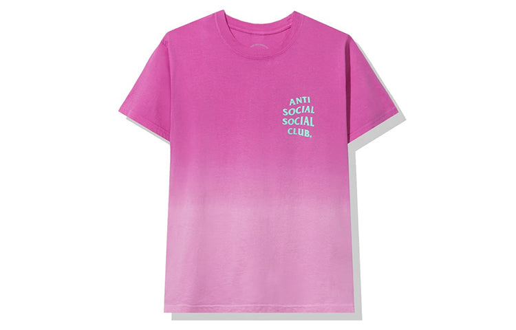 ANTI SOCIAL SOCIAL CLUB Gradient logo Short Sleeve Unisex Pink ASSC-526