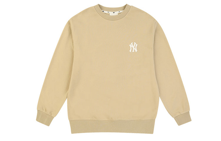 MLB Loose Athleisure Casual Sports Round Neck Long Sleeves Unisex Khaki 31MTC4011-50B