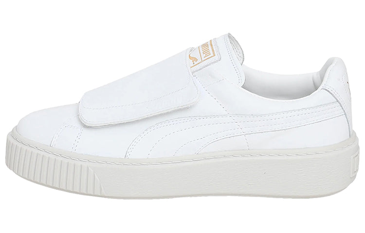 (WMNS) PUMA Basket Platform Big Strap 'White' 364123-02
