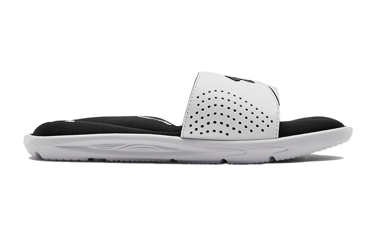 (GS) Under Armour Ignite 6 Slide 'White Black' 3022728-102
