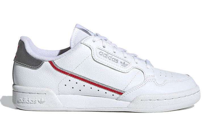 (GS) adidas Continental 80 J 'White Silver Red' FV8199