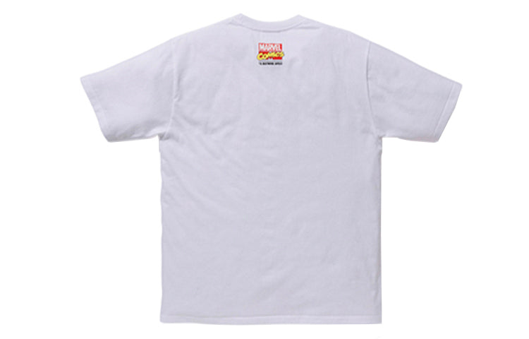 A Bathing Ape x Marvel Crossover Printing Short Sleeve Tee 'White Rocket Racoon' 1F23110924