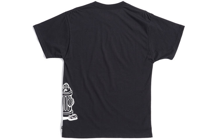 Nike SB Cartoon Printing Skateboard Short Sleeve Black CU0299-010