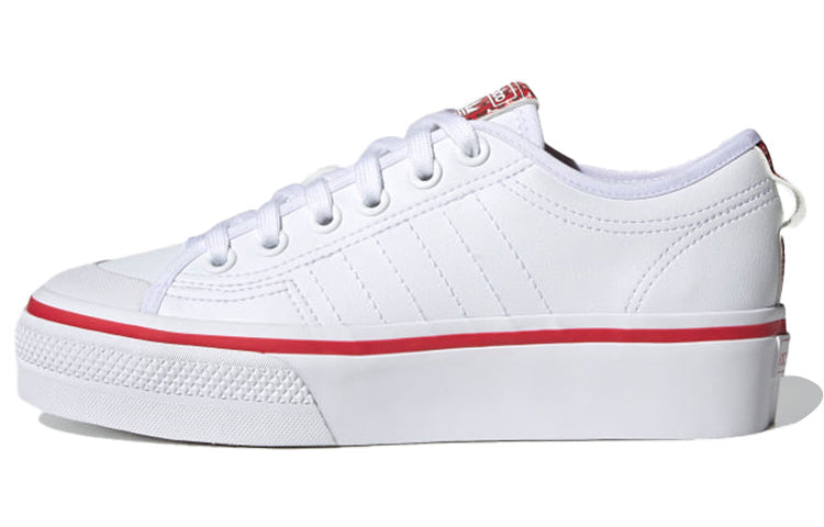 (WMNS) adidas Nizza Platform 'White Red' GV9742