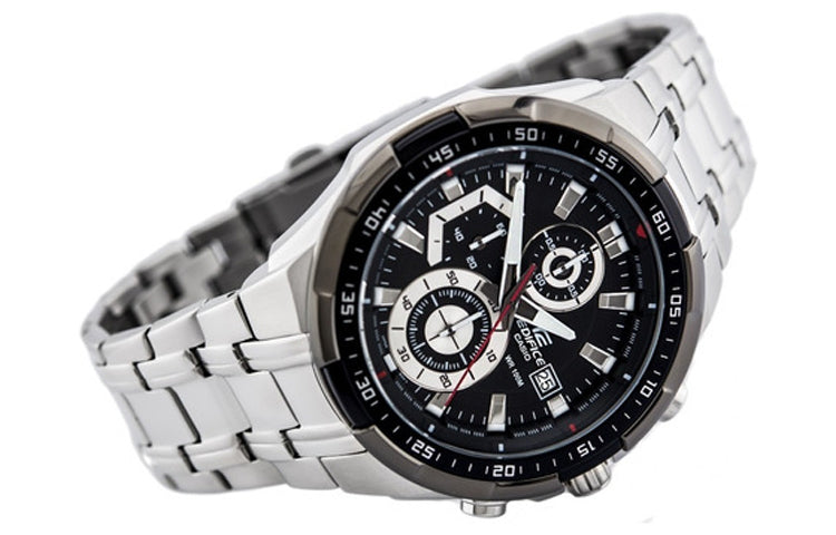 CASIO EDIFICE Waterproof Stainless Steel Strap Mens Black Analog EFR-539D-1A