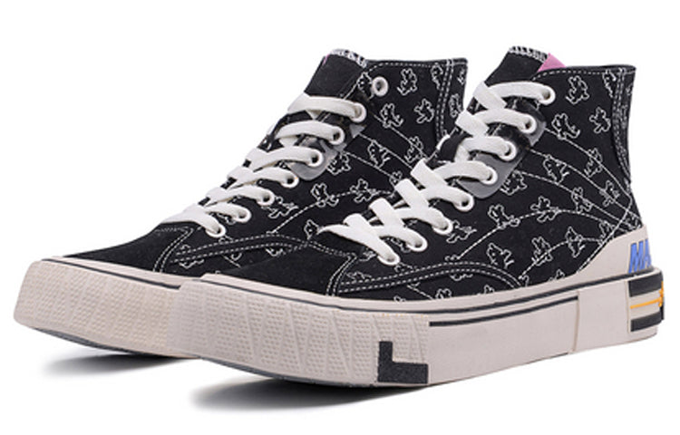 (WMNS) Li-Ning Superwave Canvas Hi 'Black White' AGCQ202-1