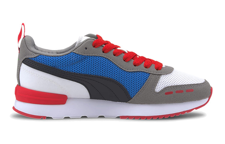 (GS) PUMA R78 Low Top Running Shoes Grey/Black/Blue 373616-05
