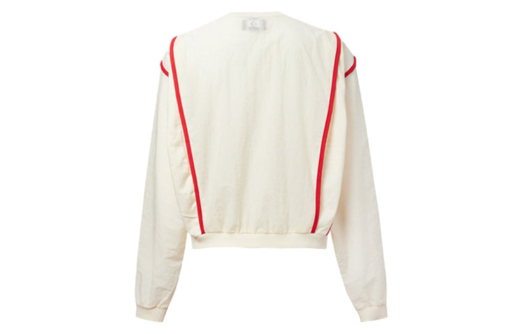(WMNS) Converse Series Contrast Color Stitching Round Neck Pullover White 10020992-281