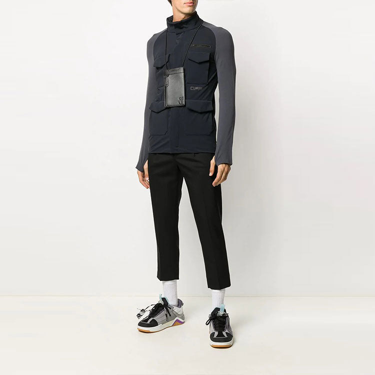 Off-White Logo Printing Thin and light Sports Jacket Slim Fit Version Black OMVL005I20KNI0010610