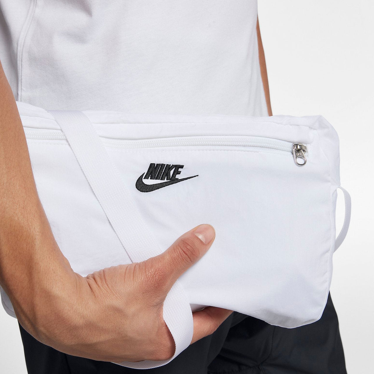 Nike Swoosh Half-Zip Jacket 'White Black' AJ2696-100