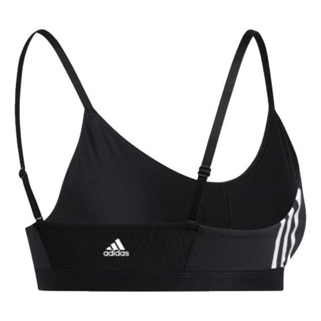 (WMNS) adidas All Me 3-Stripes Training Bra Asia Sizing 'Black' FJ7281