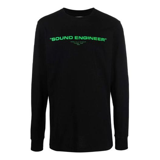Off-White FW21 Pattern Printing Long Sleeves Round Neck Version Black OMAB001G21JER0011059