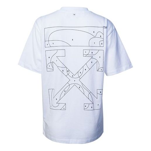 (WMNS) Off-White Back Arrow Pattern Short Sleeve Ordinary Version White OWAA049S20JER0030110