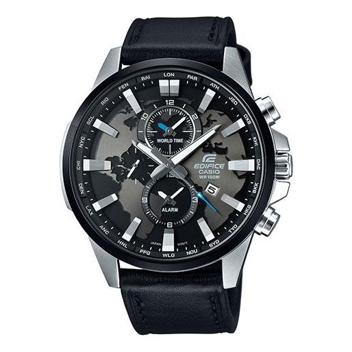 CASIO Quartz Waterproof EDIFICE Sapphire Crystal Solar Powered Stainless Steel Strap Mens Black Analog EFR-303L-1AVUPR