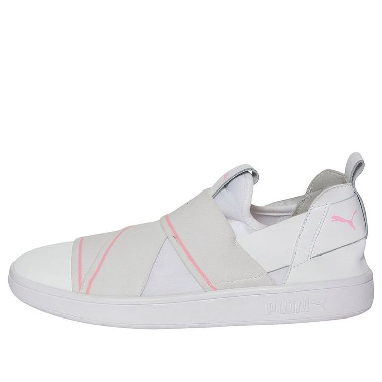 PUMA Smash v2 Slip On White/Pink 369129-03
