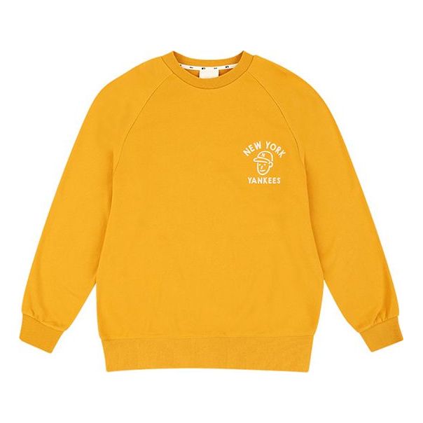 MLB Loose Athleisure Casual Sports Round Neck Long Sleeves Unisex Yellow 31MTC3011-50D
