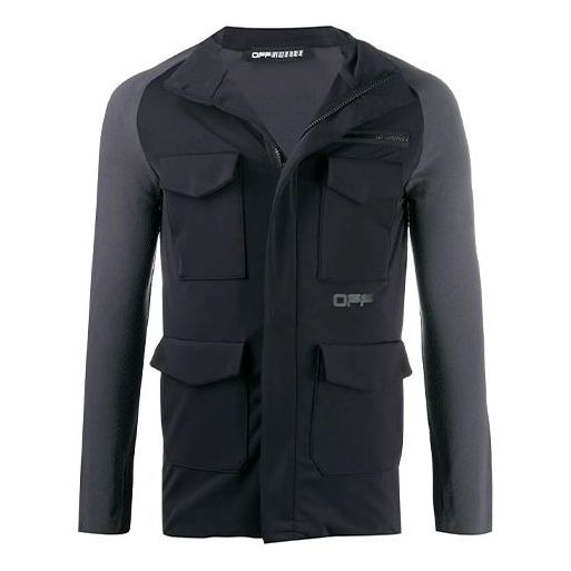 Off-White Logo Printing Thin and light Sports Jacket Slim Fit Version Black OMVL005I20KNI0010610