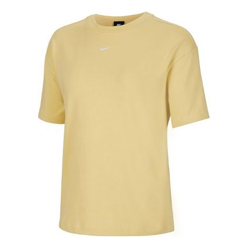 (WMNS) Nike SPORTSWEAR Athleisure Casual Sports Loose Short Sleeve Washed Yellow DD0501-777