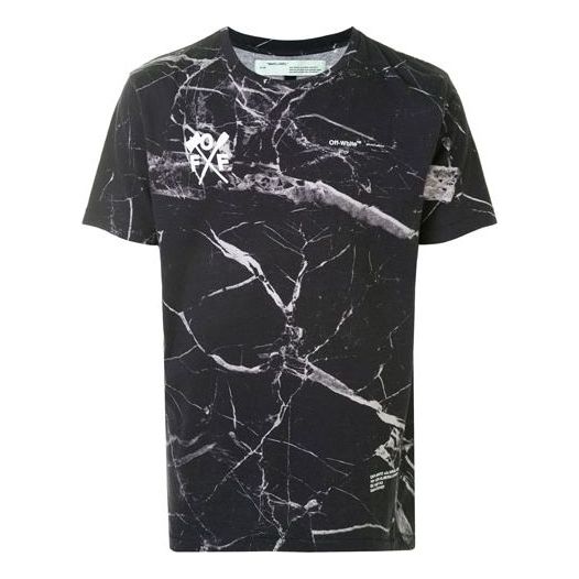 Off-White Arrows Large Printing Short Sleeve Ordinary Version Black OMAA027T19A940879901