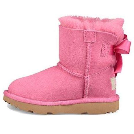 (PS) UGG Mini Bailey Bow II Fleece Lined Pink 1017397T-PAZ