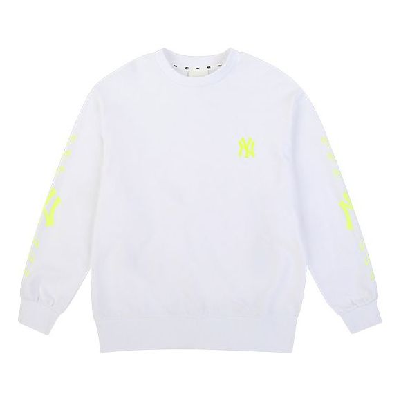 MLB Athleisure Casual Sports Round Neck Long Sleeves Unisex White 31MTS1011-50W