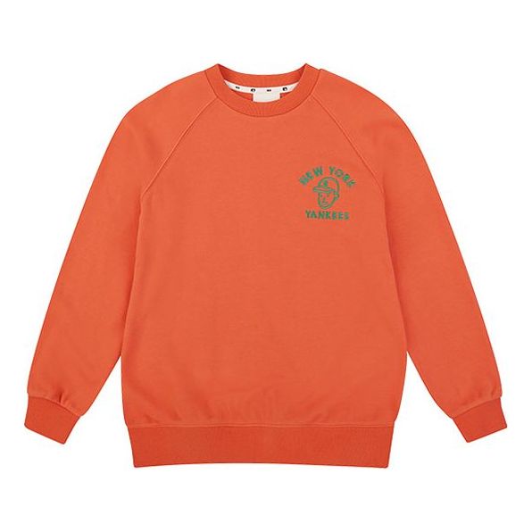 Men's MLB Loose Athleisure Casual Sports Round Neck Long Sleeves Unisex Orange 31MTC3011-50O