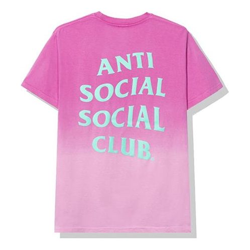 ANTI SOCIAL SOCIAL CLUB Gradient logo Short Sleeve Unisex Pink ASSC-526