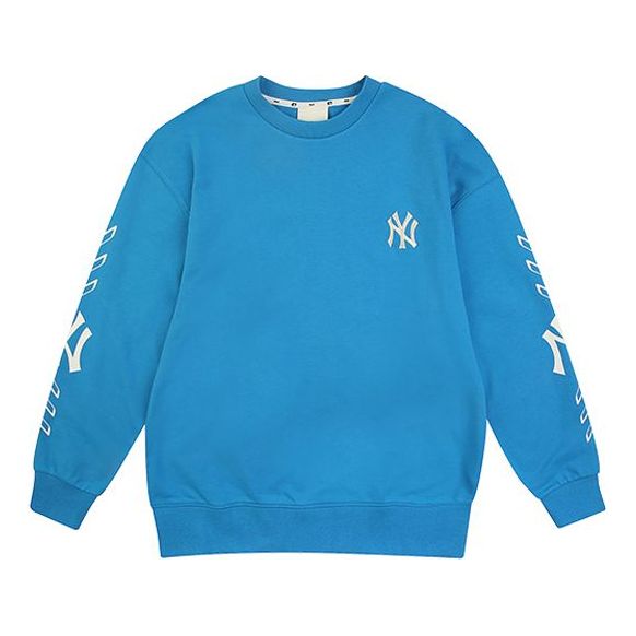 MLB Athleisure Casual Sports Round Neck Long Sleeves Unisex Blue 31MTS1011-50U