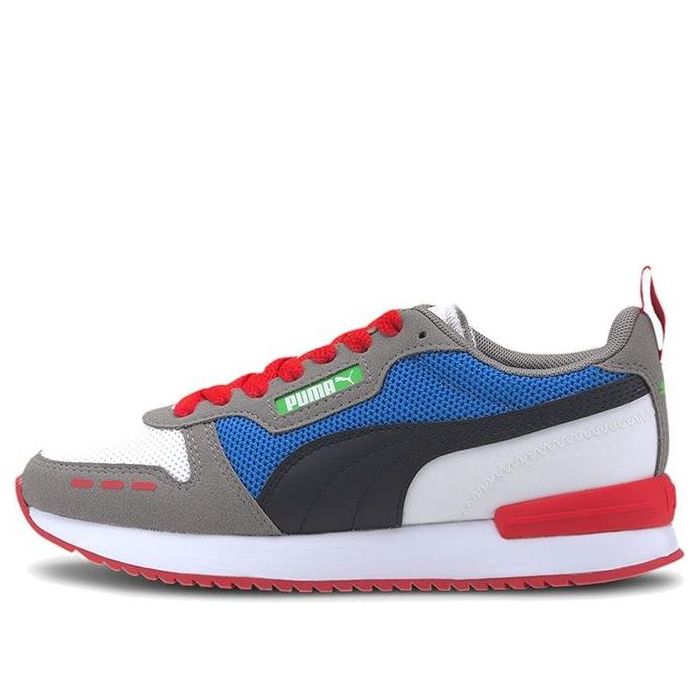 (GS) PUMA R78 Low Top Running Shoes Grey/Black/Blue 373616-05