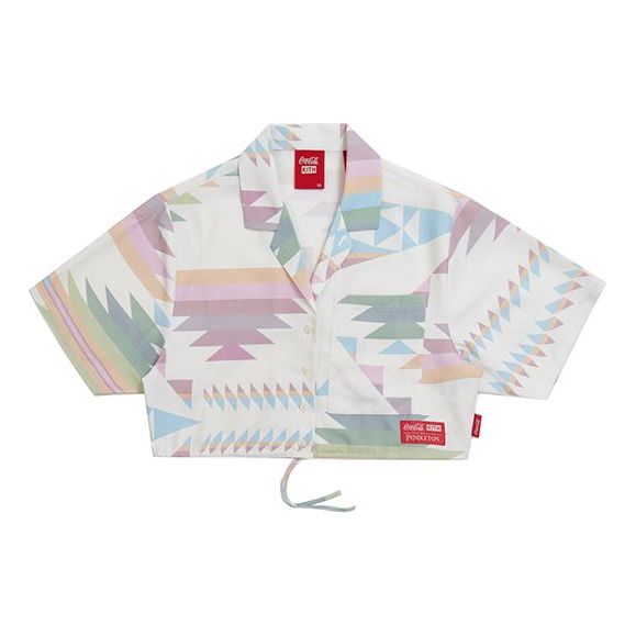 (WMNS) KITH x Coca Cola Cropped Camp Collar 'Ivory Multi' KHW3226-104