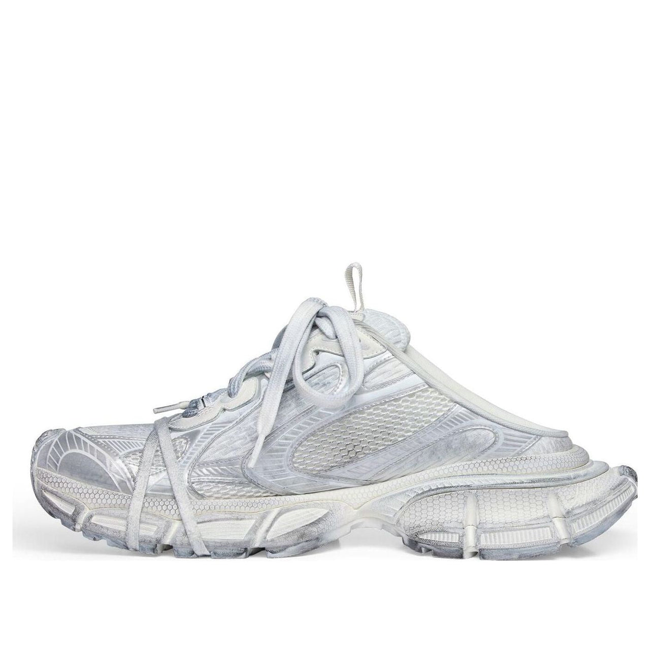 (WMNS) Balenciaga 3XL Mules 'Silver White' 742682W3XL19091