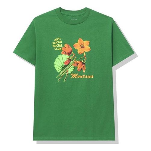 ANTI SOCIAL SOCIAL CLUB Flowers Short Sleeve Unisex Green ASSC-520