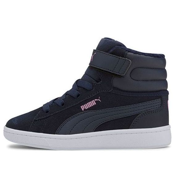 (PS) PUMA Vikky V2 Mid Fur Fleeced Casual Board Shoes Blue/Pink 370623-04