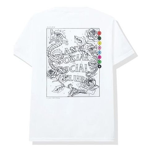 ANTI SOCIAL SOCIAL CLUB Dragon logo Short Sleeve Unisex White ASSC-524