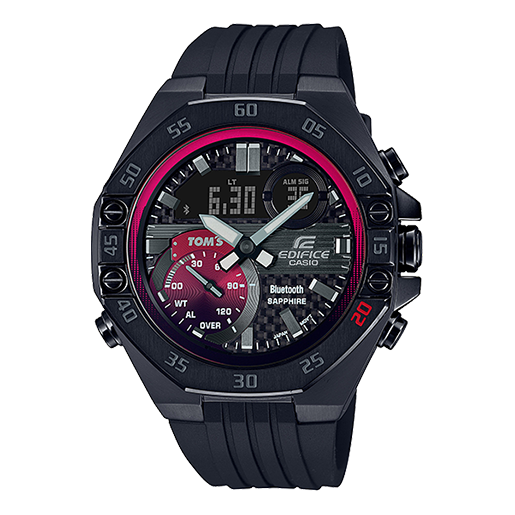 CASIO EDIFICE Quartz Waterproof Sports Sapphire Crystal Mens Black Analog ECB-10TMS-1A