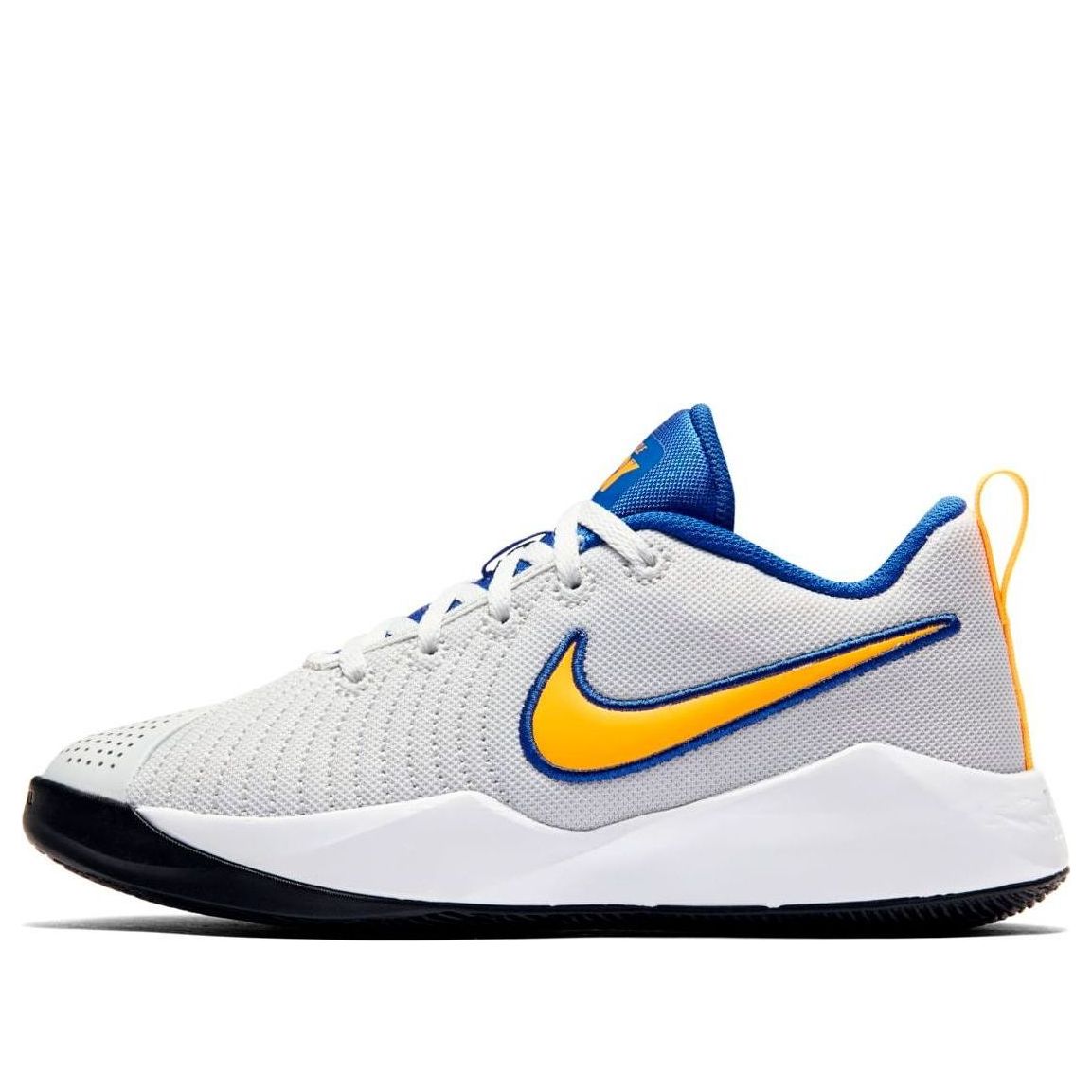 (GS) Nike Team Hustle Quick 2 'White Blue Yellow' AT5298-011