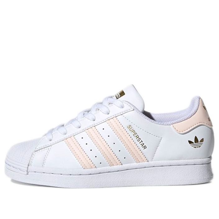 (GS) adidas originals Superstar J Sneakers 'White Pink Gold' FY1672
