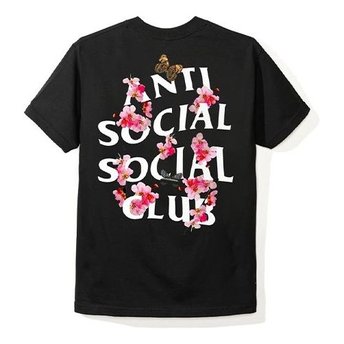 ANTI SOCIAL SOCIAL CLUB Flowers logo Short Sleeve Unisex Black ASSC-511