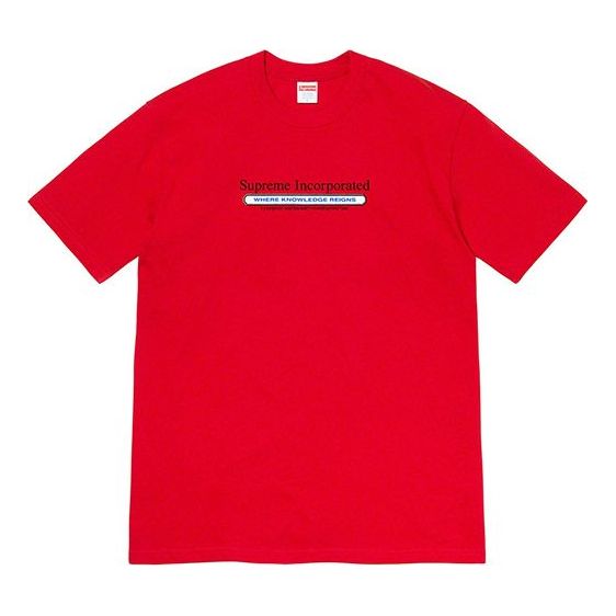 Supreme FW19 Week 7 Inc. Tee Chest Alphabet Short Sleeve Unisex Red SUP-FW19-754