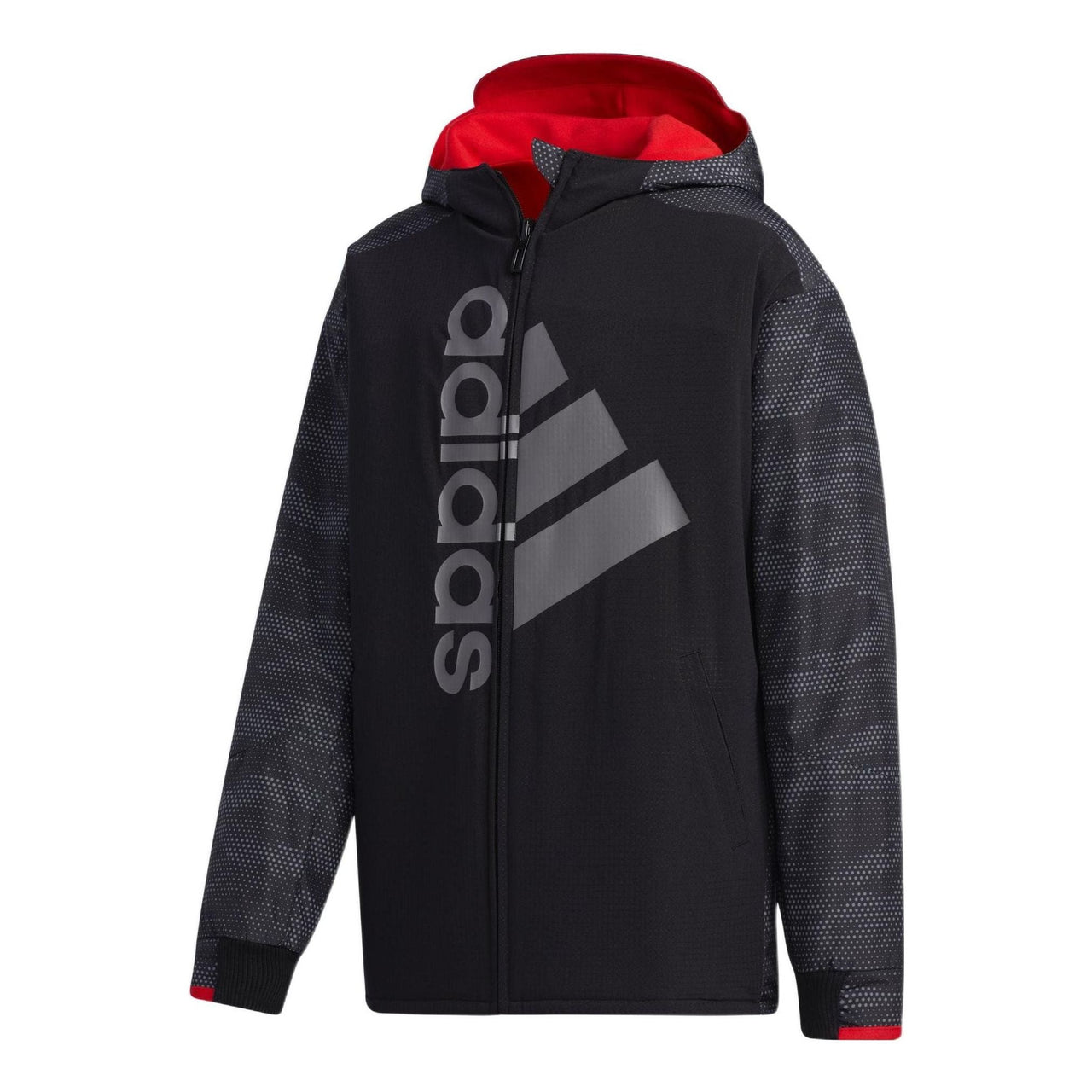 (GS) adidas Training Reversible Woven Hooded Jacket Boy Black GP0790
