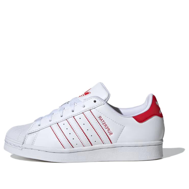 (GS) adidas Superstar 'Cloud White Better Scarlet' IE0279
