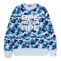 A Bathing Ape ABC Camo ASNKA Crewneck 'Blue' 1K30-113-009-BLU