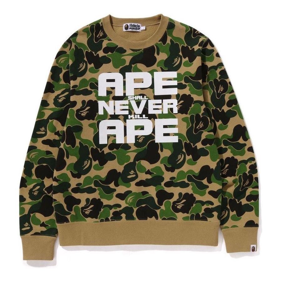 A Bathing Ape ABC Camo ASNKA Crewneck 'Green' 1K30-113-009-GRN
