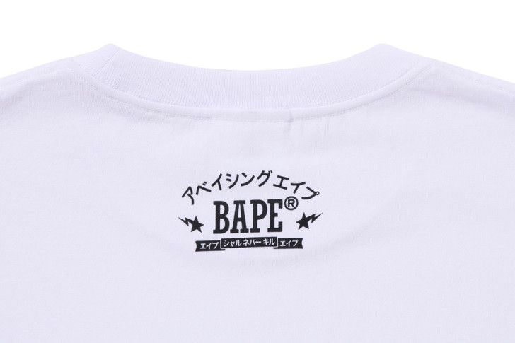 A Bathing Ape Japan College T-Shirt 'White' 1K22-110-019-WHT
